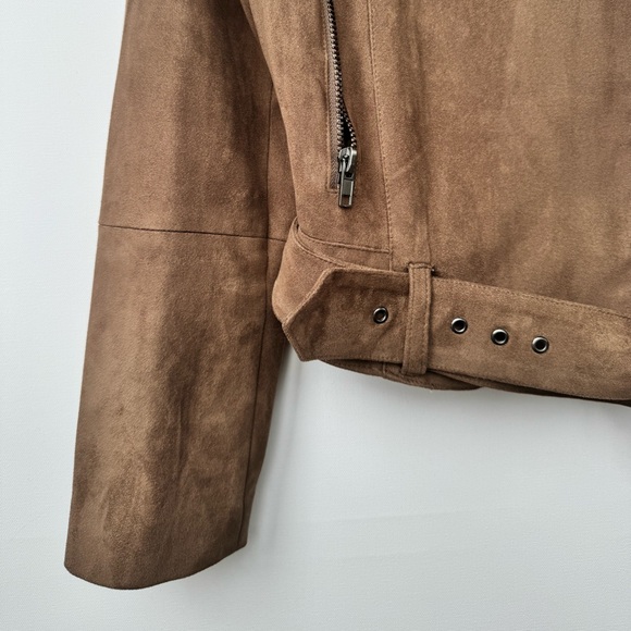 BB Dakota Women's Not Your Baby Heavy Faux Suede Moto Jacket, Size L - Picture 6 of 9